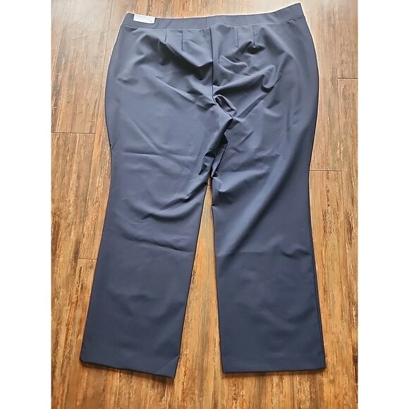 NWT Lane Bryant On The Go Straight Leg Mid Rise Blue Slacks Size 26 - Picture 4 of 6